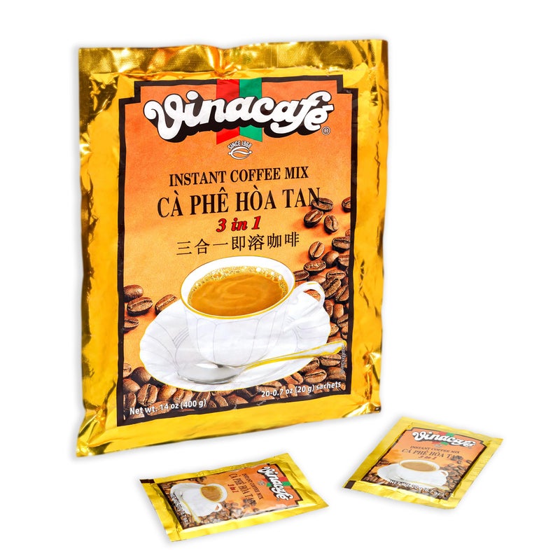 Vinacafe Instant Coffee Mix 3 in 1 (Pack of 4 | 20 Sachets Per Bag) - Image 4